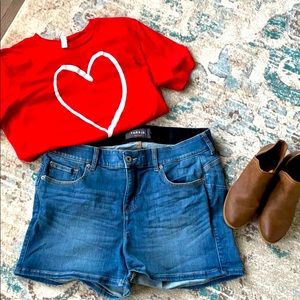 Torrid Bombshell Skinny Stretch Jean Shorts